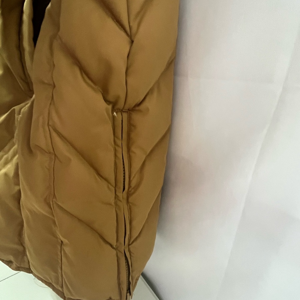 Denver Hayes Down Filled Woman’s Tan Long Winter Parka with Faux Fur Hood - Picture 9 of 15